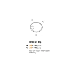 Plafon sufitowy HALO 60 WH AZ4966 AZZARDO